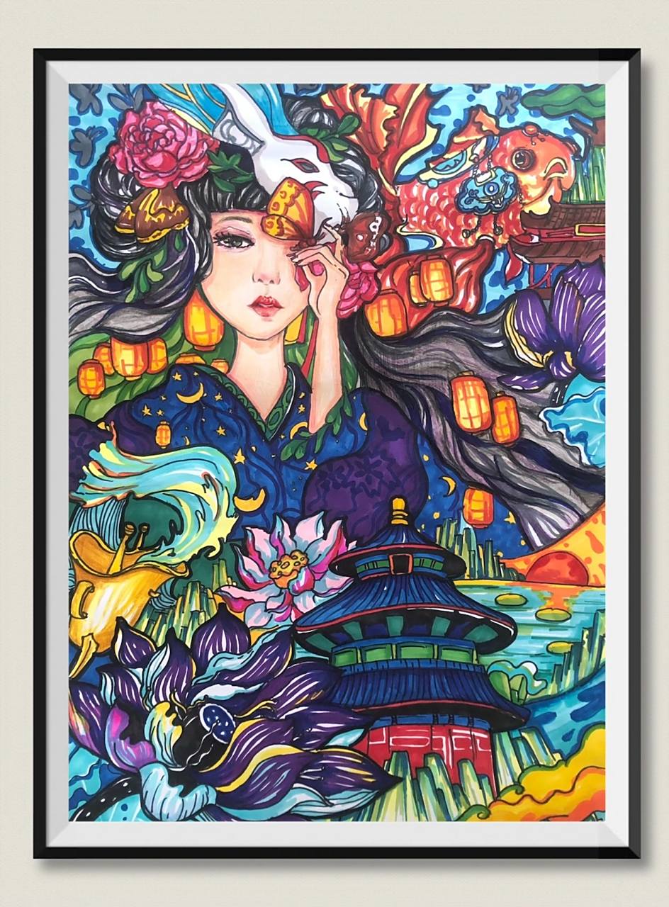 96国风主题 | 传统文化传播主题画