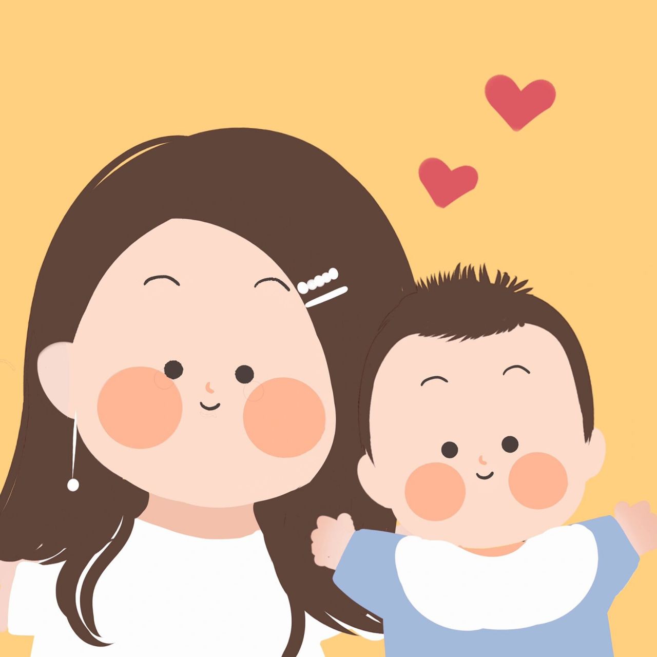 是一组超可爱的情侣亲子头像吖98男宝宝哟 愿我们一直这样可可爱爱