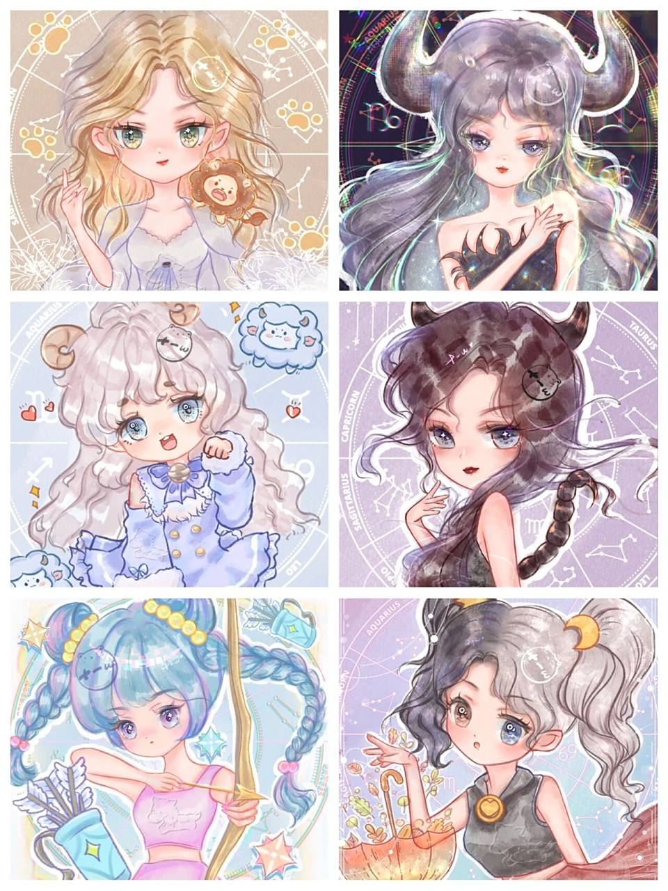 十二星座/六宫格/q版头像 老师: 92商用二改