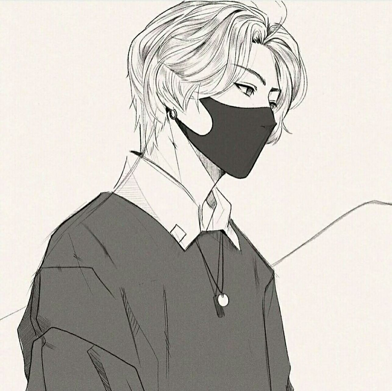 男生动漫头像/口罩