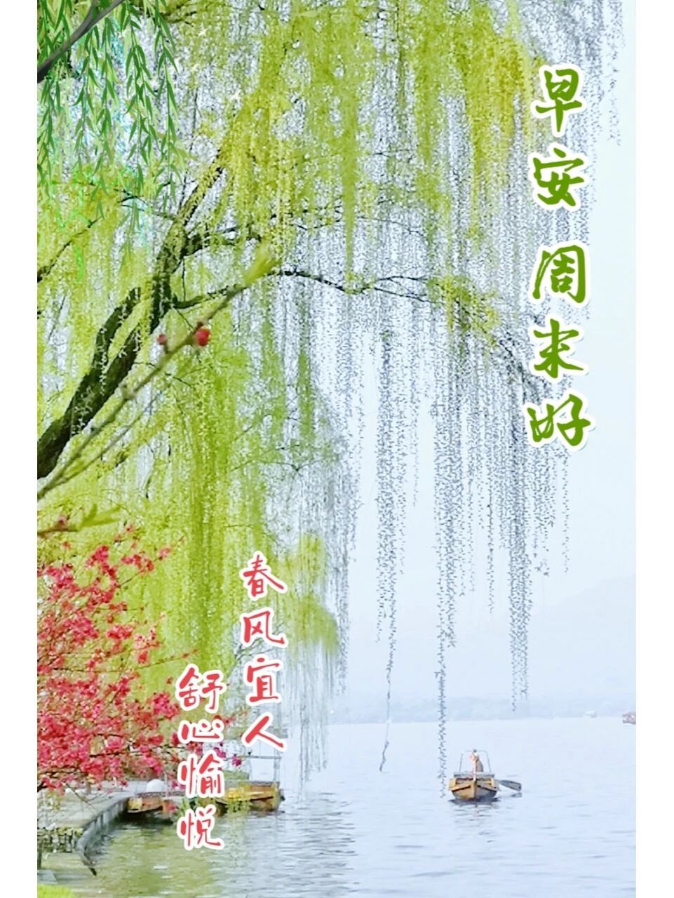 春风美好 周末愉快 早安清晨