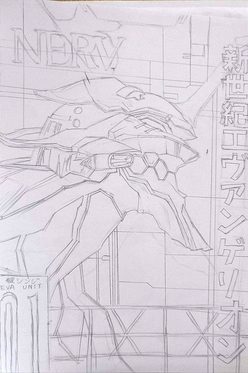 画一个eva初号机 画了一下午累死