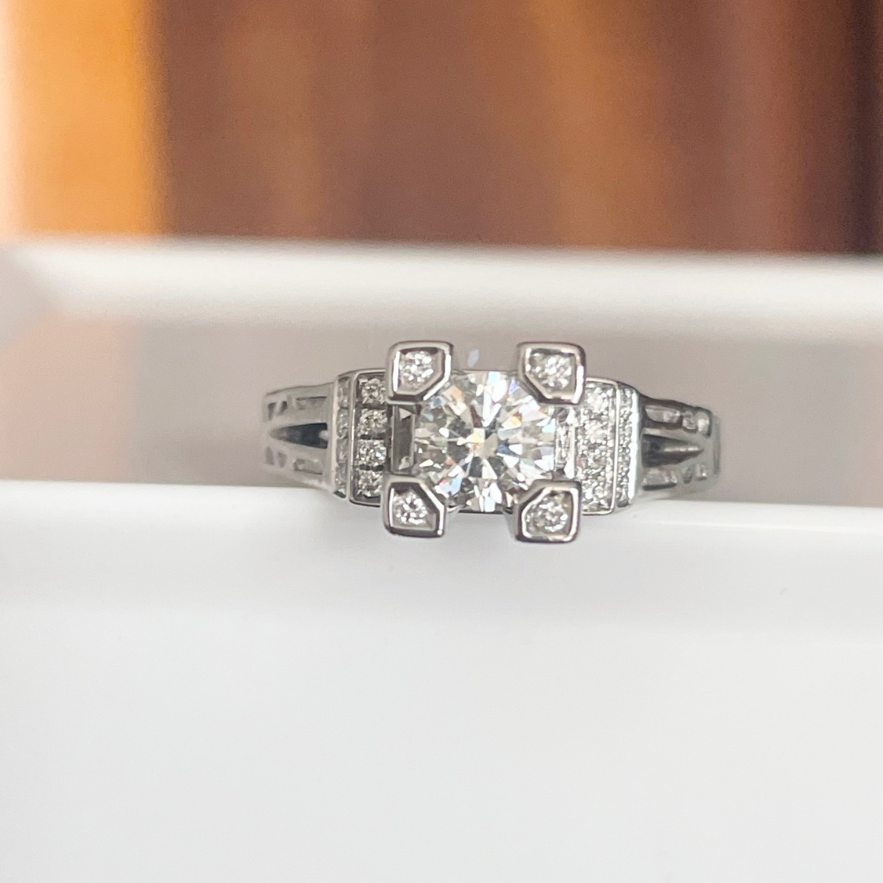 4折i do钻石戒指tower埃菲尔铁塔高端系列 i do钻戒18k白金tower