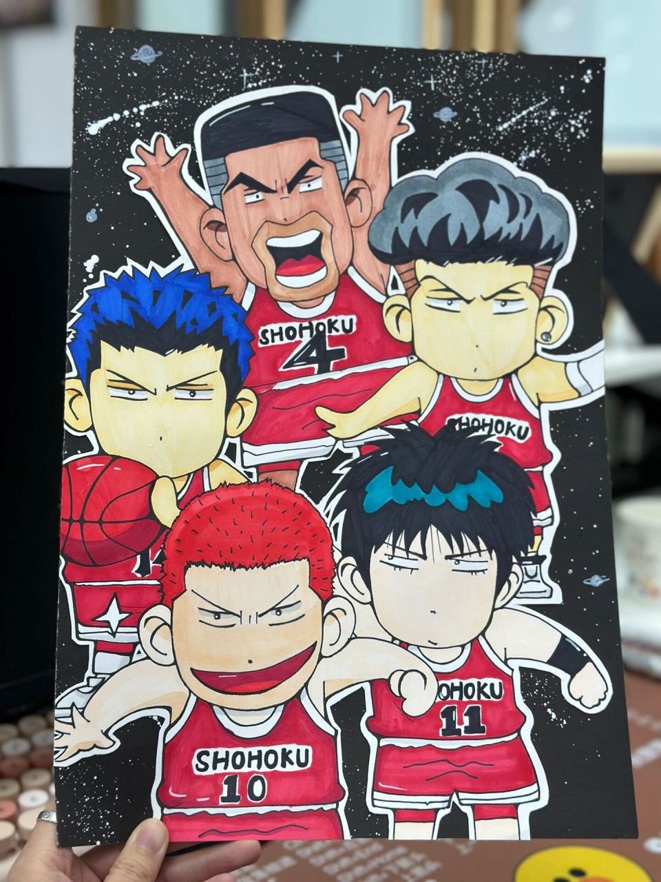 🏀·灌篮高手q版马克笔绘画 湘北五虎🫡