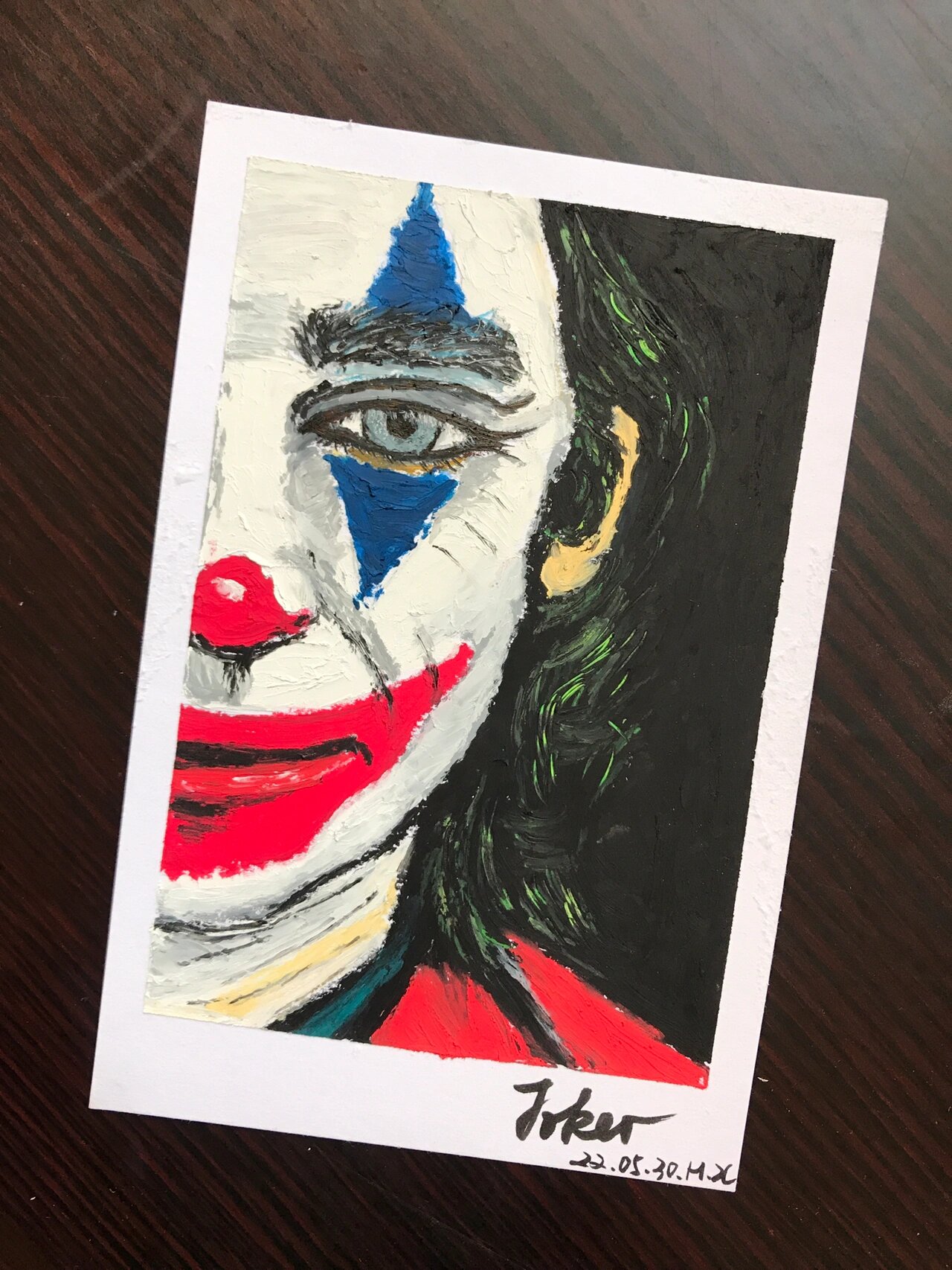 油画棒96|电影海报《小丑joker》07(附过程