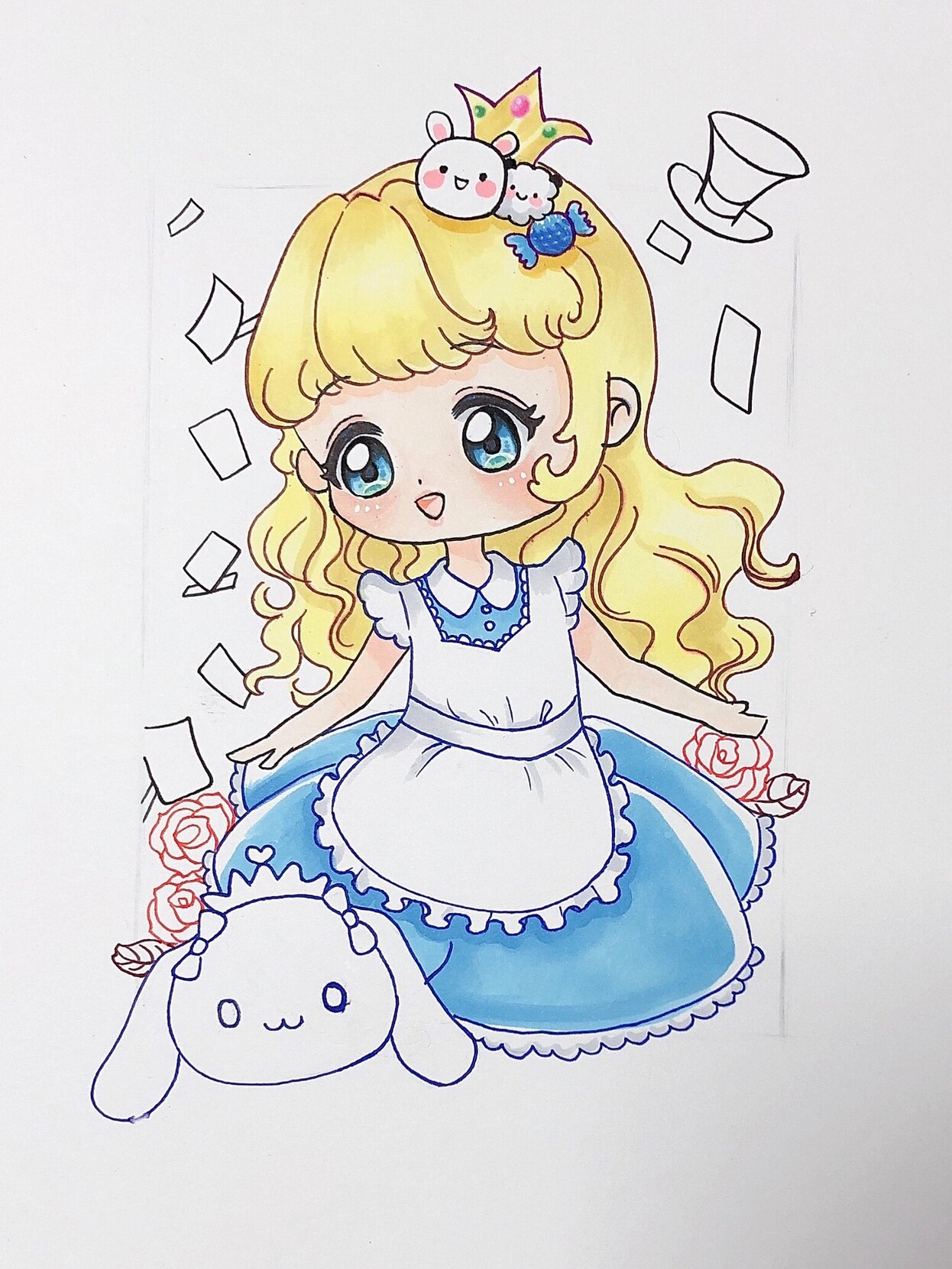 动漫手绘|q版爱丽丝 附步骤