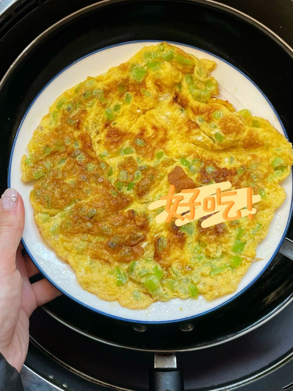 青椒鸡蛋饼|三步搞定这个健康美味的蛋饼! 新手做菜第23天👩‍ 9