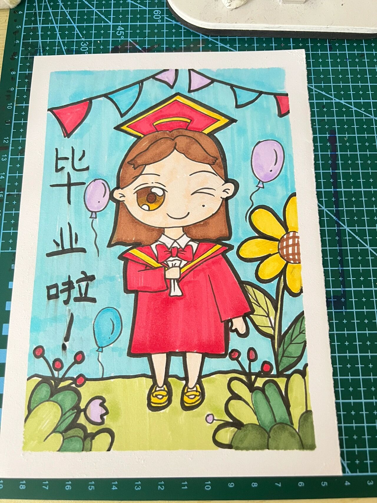 毕业季儿童画