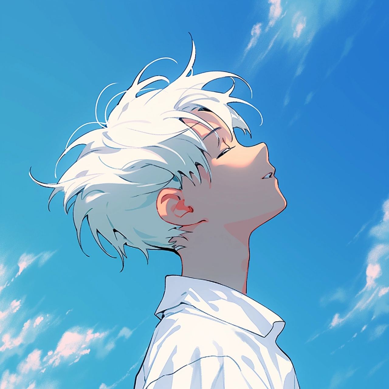 男生头像丨治愈系蓝白系列4 97蓝天白云 清爽头像