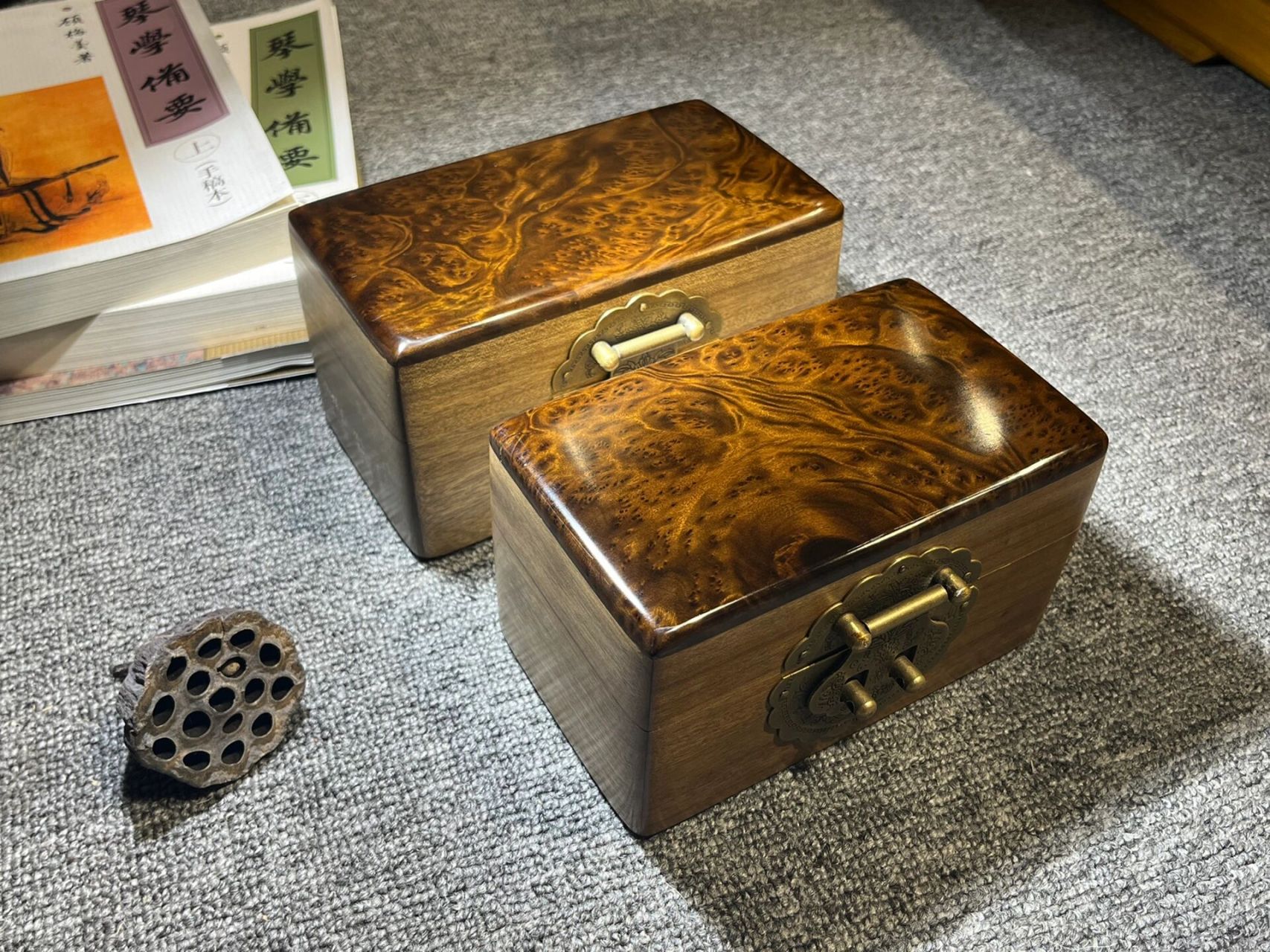 形影不離 | 金絲楠極品紋理 鴛鴦成雙成對,那是幸福的滋味;蝴蝶蝶戀