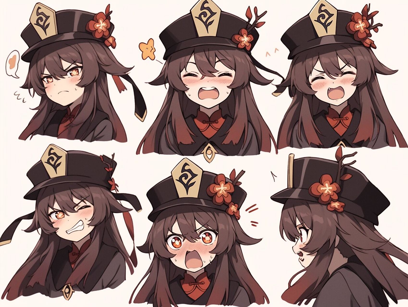 原神胡桃表情包 好好好