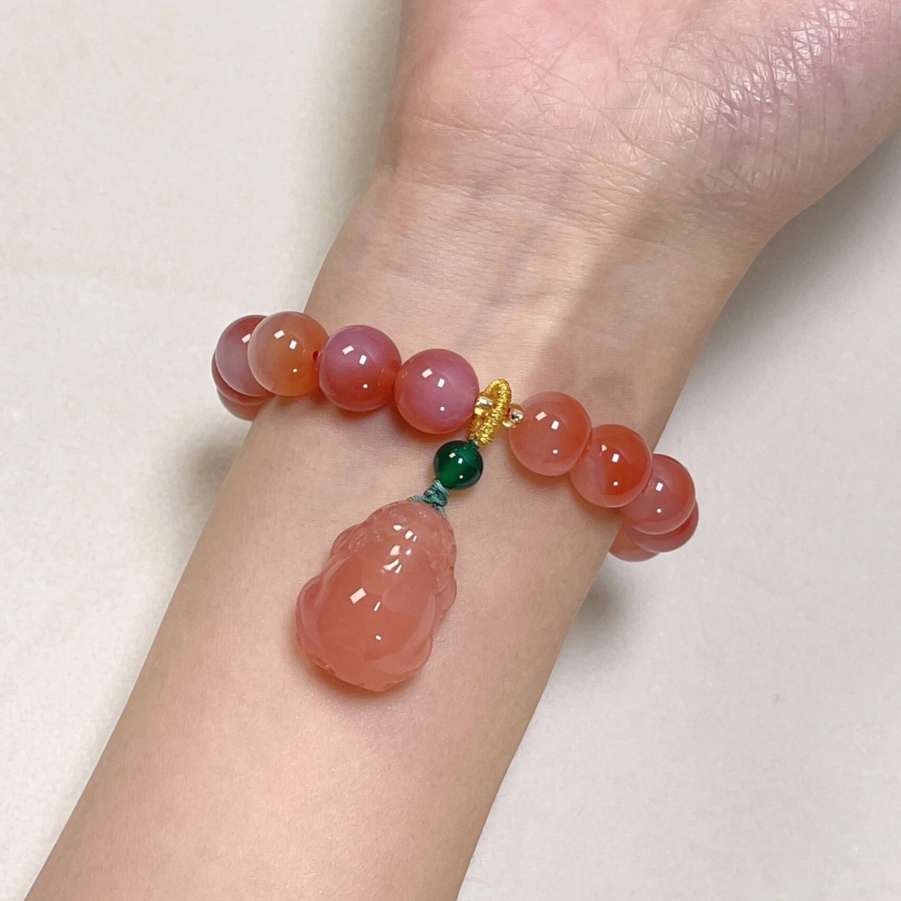 一眼沦陷,美呆了6015 天然的糖心盐源玛瑙 颗颗糖心,成聚宝盆状