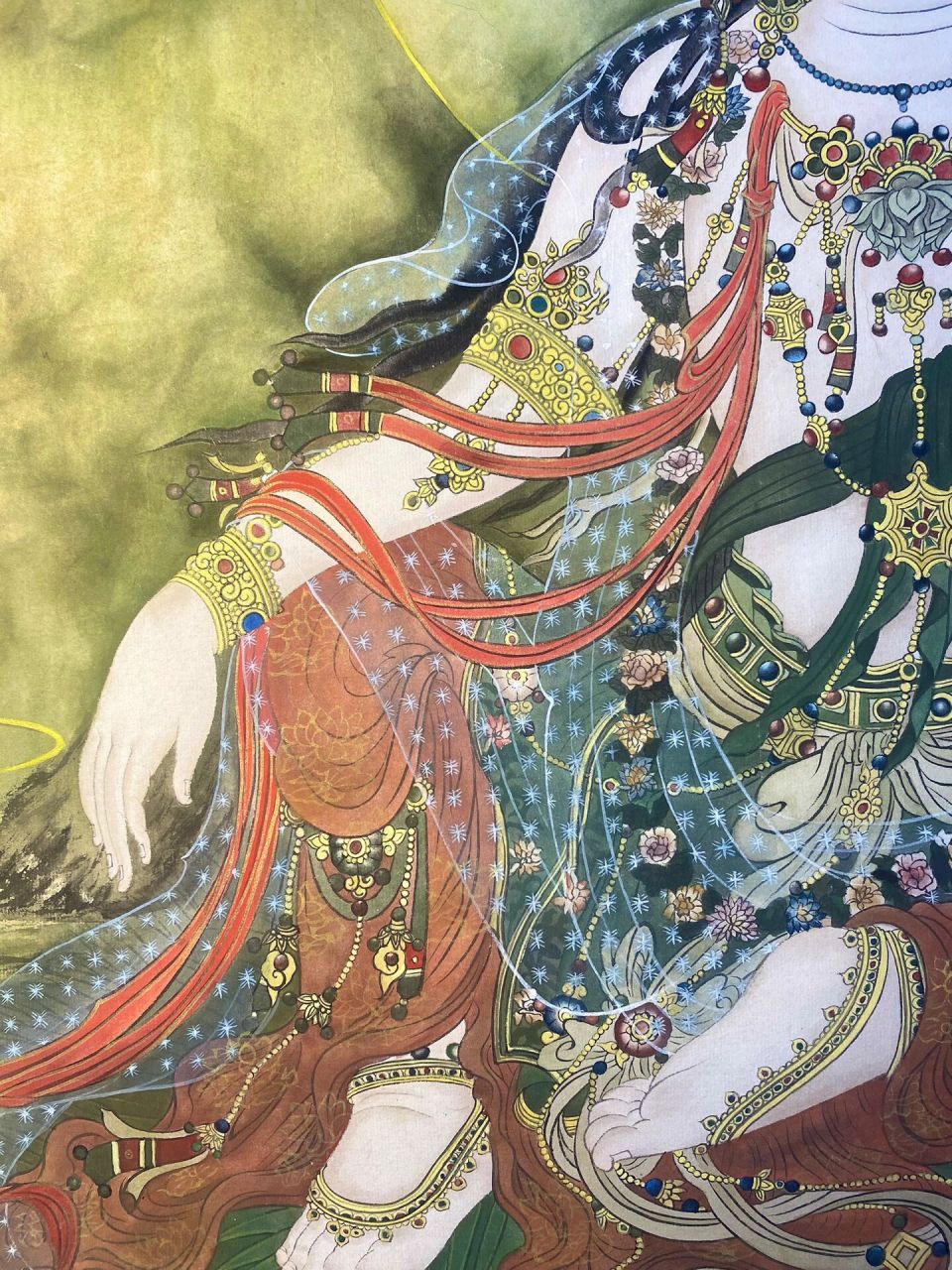 翻出19岁时临摹的水月观音 尺寸是四尺,原版是北京法海寺壁画