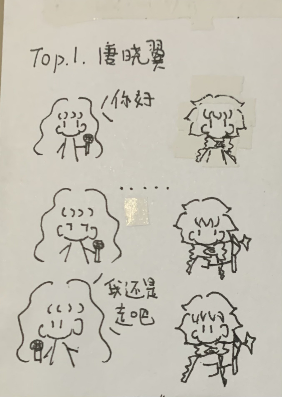 当查九人物面对采访时 请忽略我丑丑的画和字