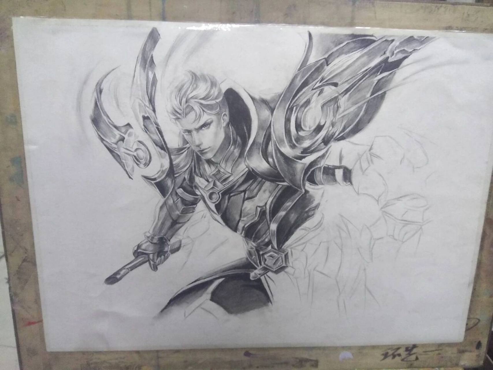 画个凯(附步骤) 大学时期画的四开大小素描 用时大概一天多一点没想到