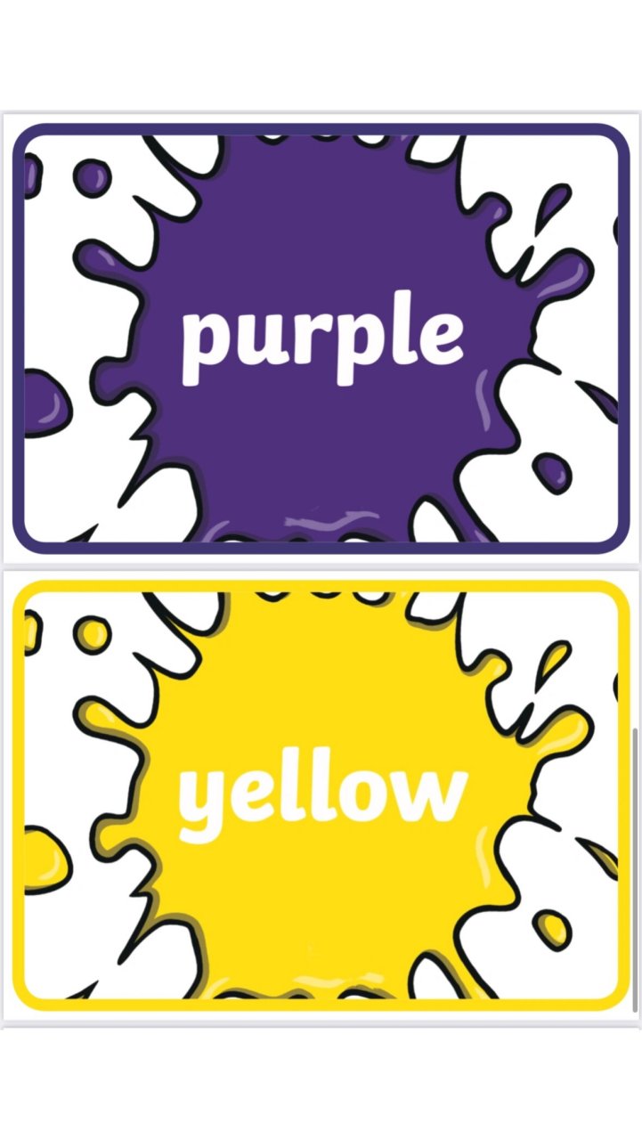 颜色认知闪卡 英语卡片 幼儿园教学资源