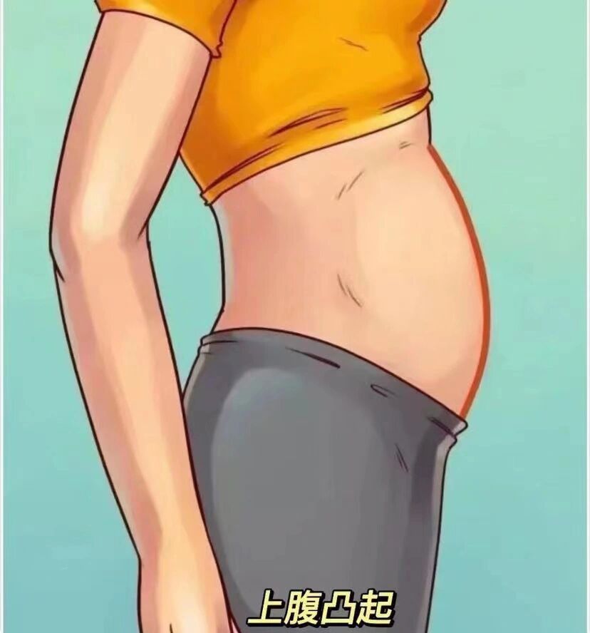 ①脂肪肝:腹部肥胖的人更容易得脂肪肝,人体大部分的器官都在腹部当 