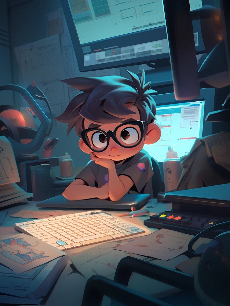 3d卡通程序员头像太酷啦!