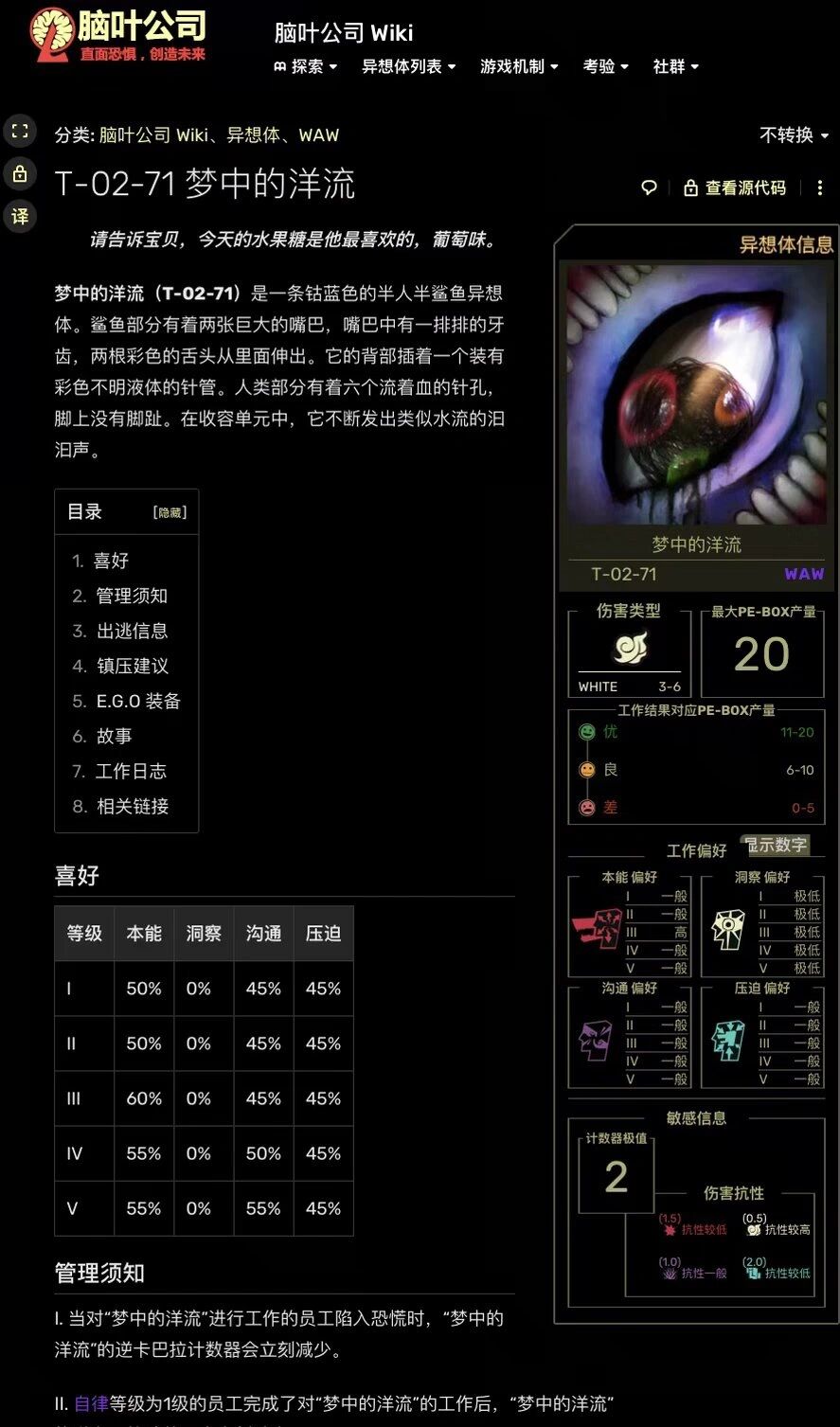 异想体图鉴(44):梦中的洋流