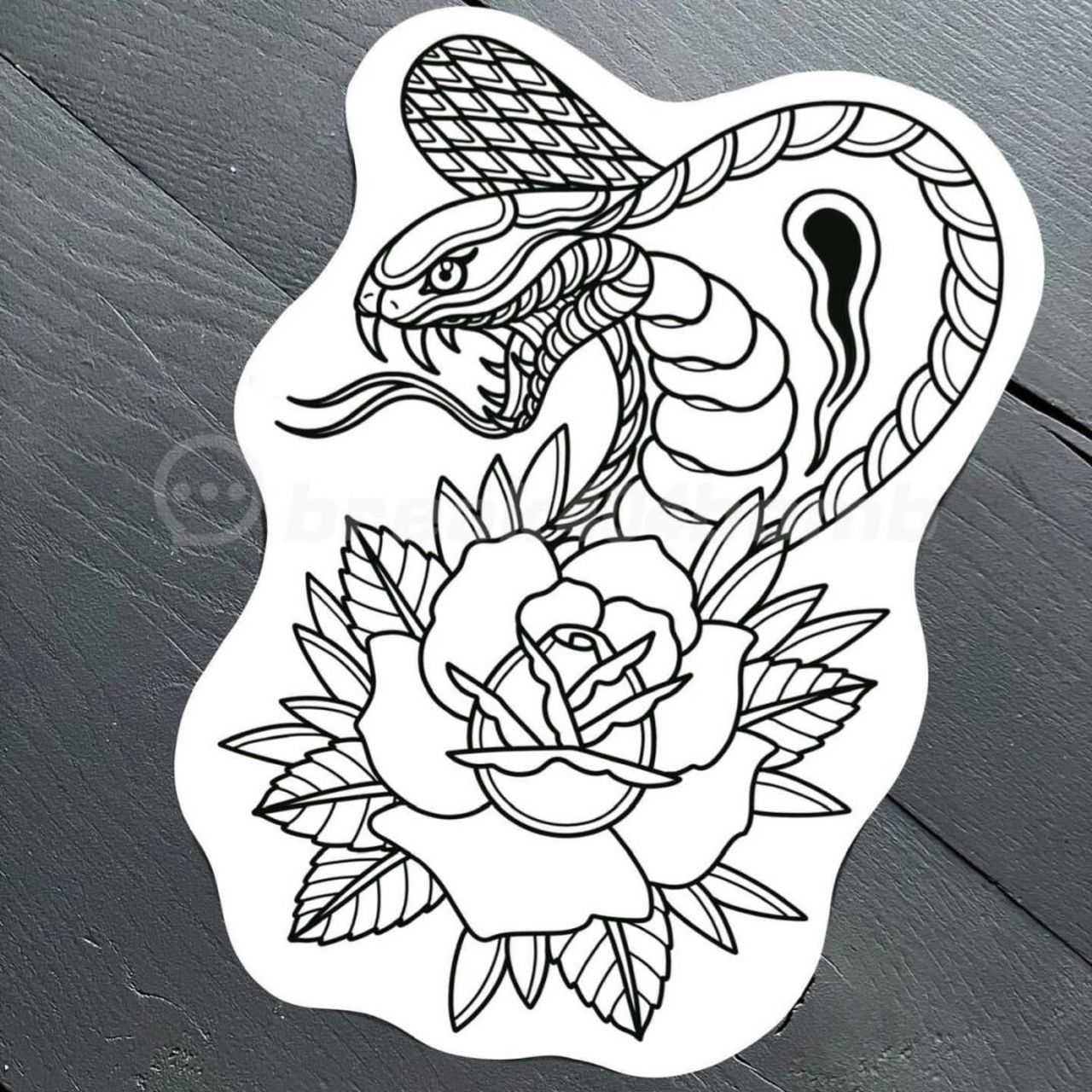 oldschool纹身线稿|拼接欧美风格花臂 90后00后会纹oldschool比较多