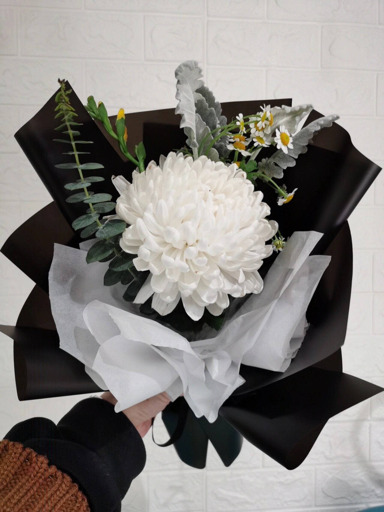 清明节单支菊花花束