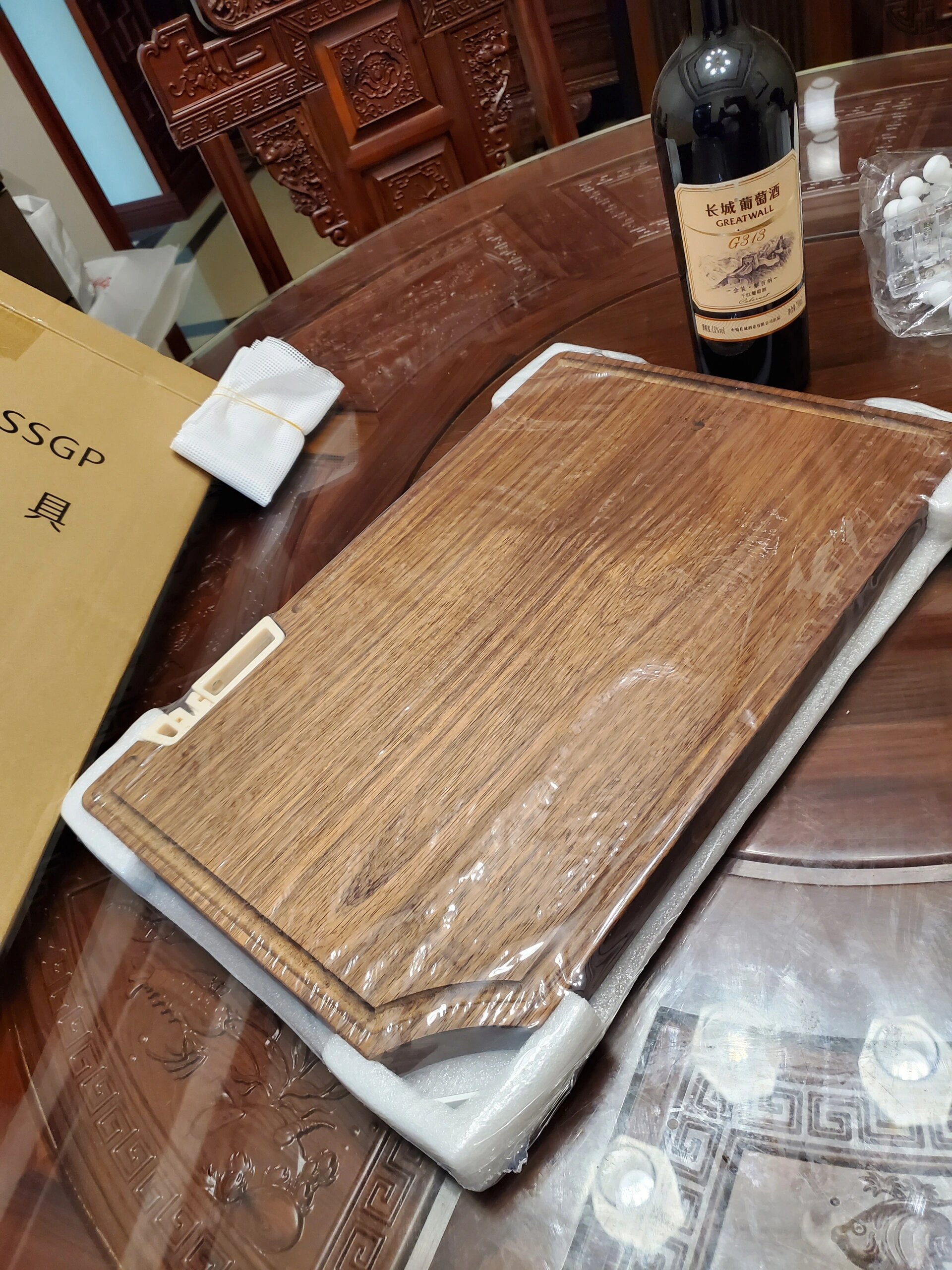 进口黑金檀木,整木菜板 这个菜板可以试试材质是非洲黑金檀木,这木
