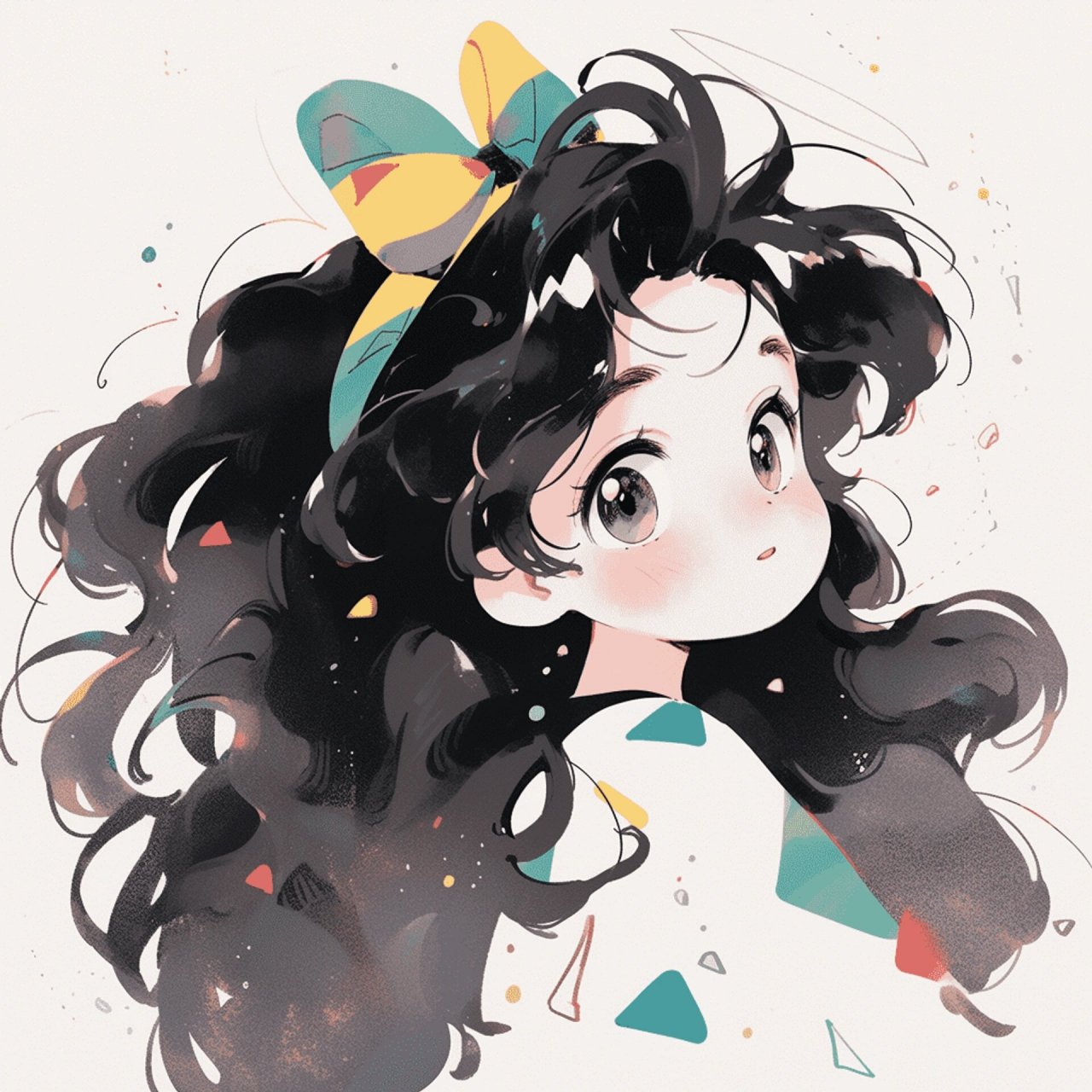 少女头像94低调黑
