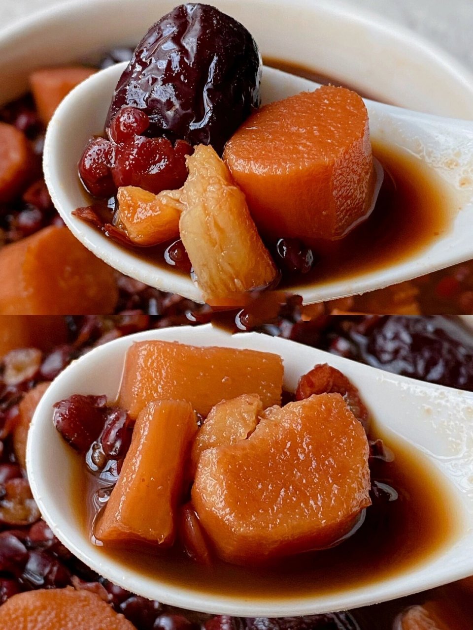 97秋冬要常喝7515暖心又暖胃的山药红豆红枣汤,简单又美味75