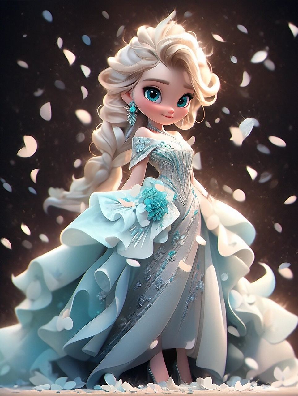 卡通版艾莎公主 今日的分享! 迪斯尼·艾莎公主!