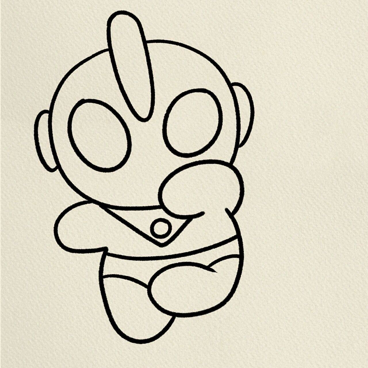 奥特曼简笔画‖(23)         临摹