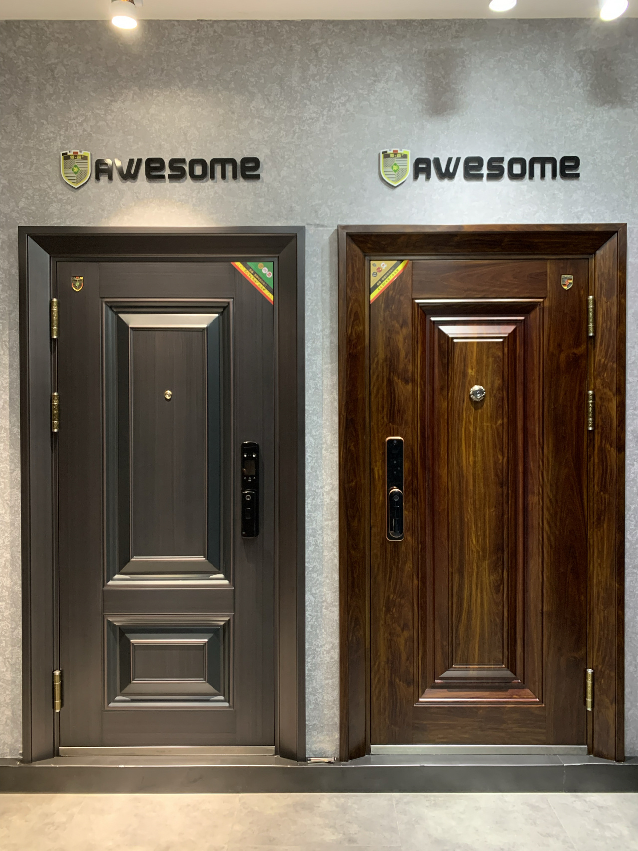 防盗门选这家 今天去莱山区美迎美家建材馆一楼傲森防盗门去看了下