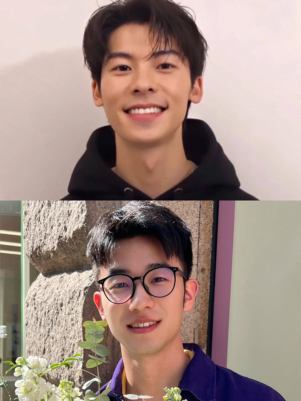 之前也有模仿许光汉的笑容进行练习,果然露齿笑起来更好看了,露齿笑是