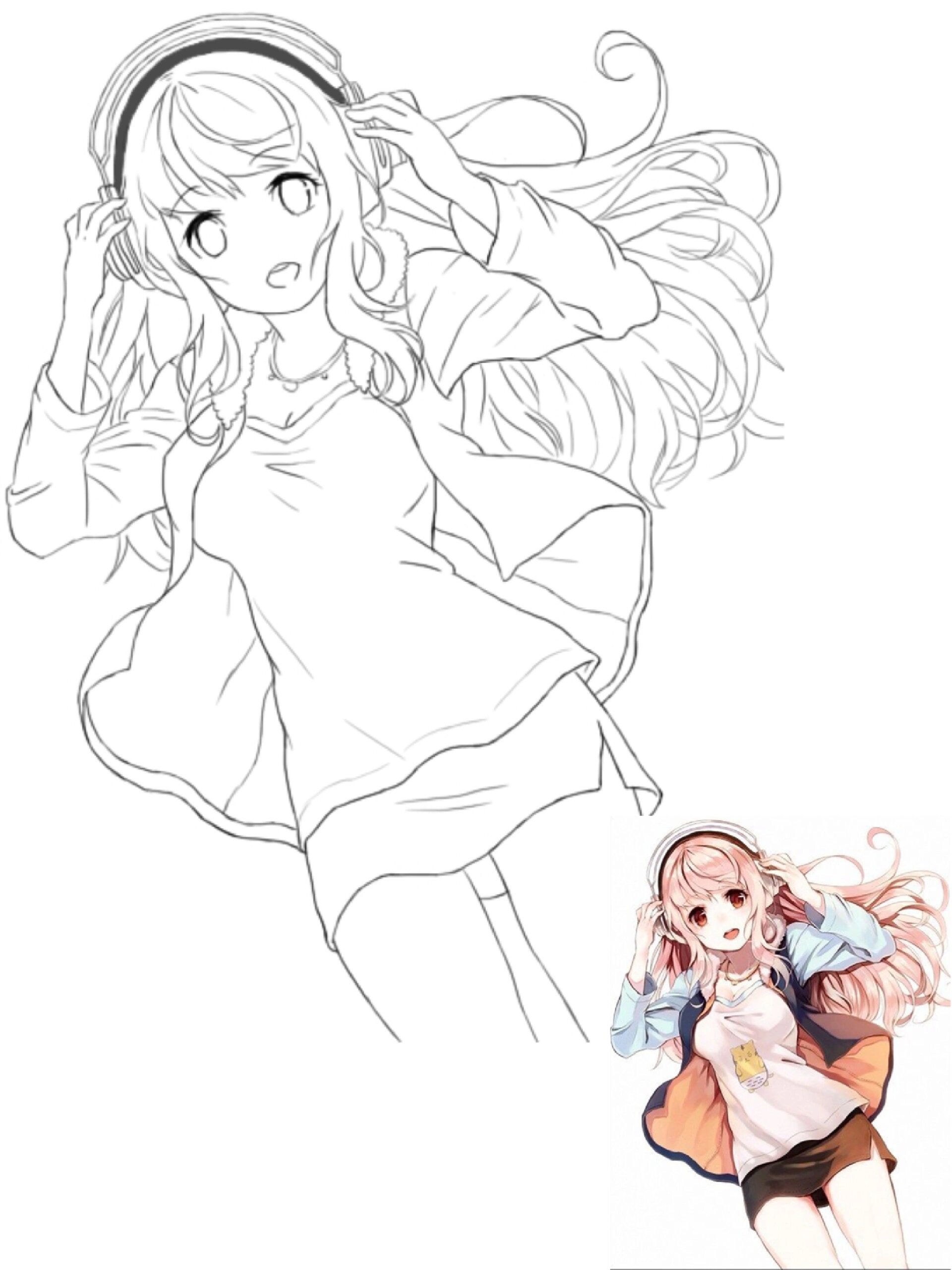 独家推荐!高质量日系动漫人物线稿素材