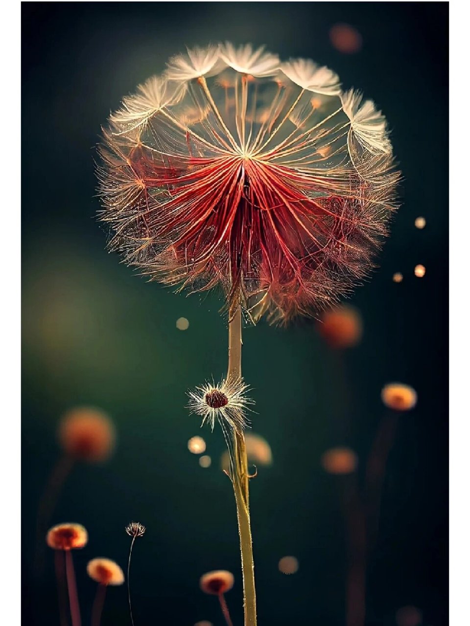 蒲公英的花语是:无法停留的爱,既然既然留不住,就让他走,不牵绊不勉强