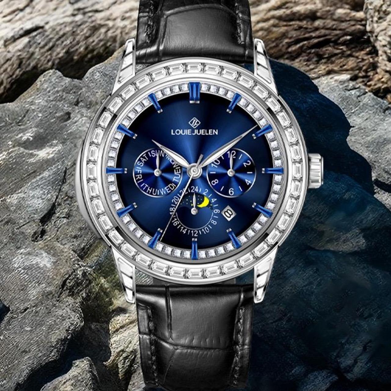 路易爵伦手表镶钻机械腕表男士机械表手表推荐  手表推荐