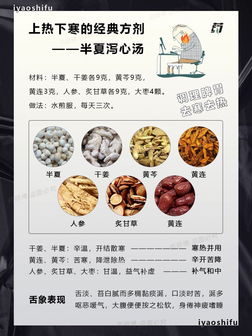 上热下寒怎么调理❓半夏泻心汤了解一下 在上周和上上周的评论