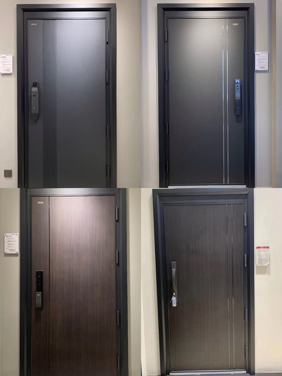 入户门06|高级灰碰上胡桃木 2016年到2020年木纹款式防盗门卖的大红