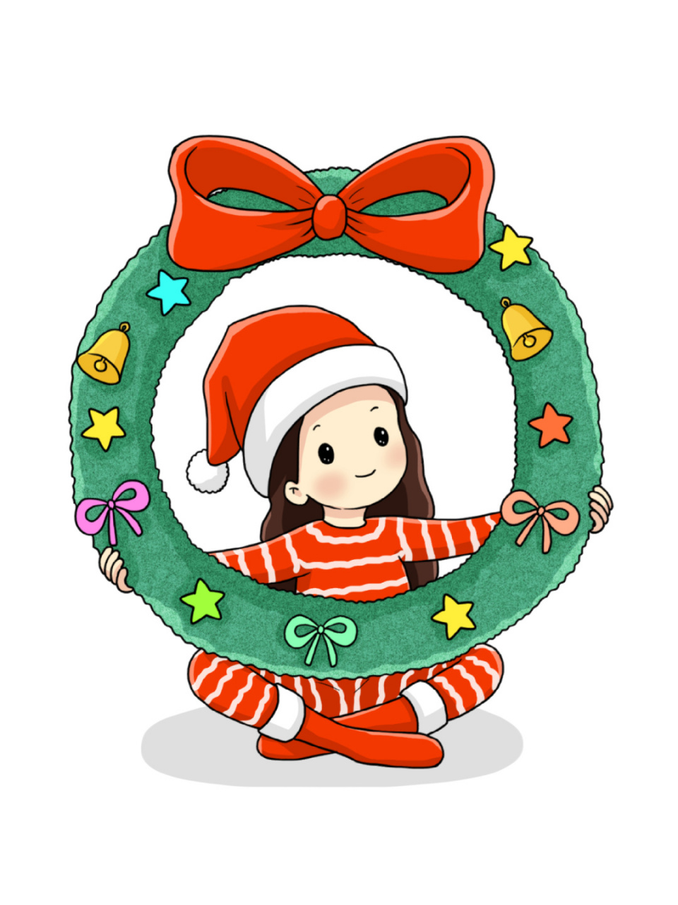 🎄这一组圣诞女孩主要以圣诞元素加一个可爱的女孩收礼物的主题