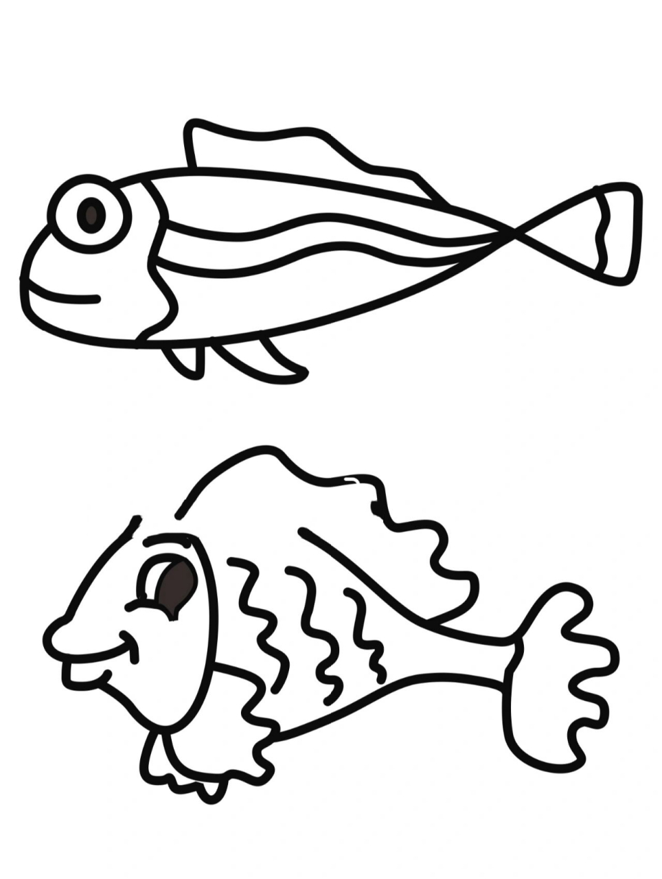 96海底世界简笔画 | 好多鱼95合集 这个夏天给女儿又整了一波可爱