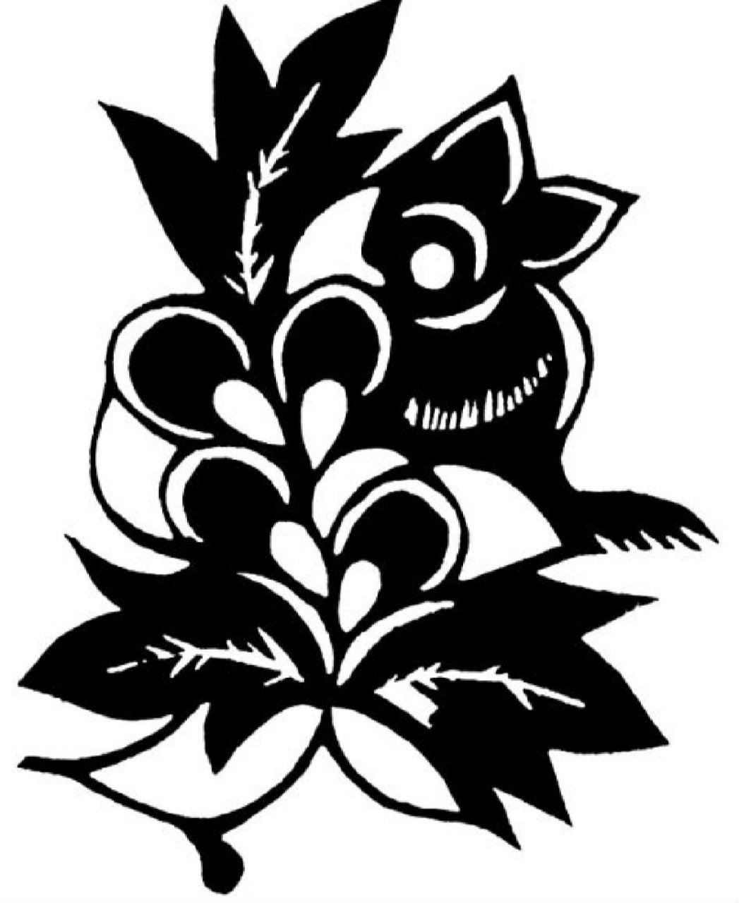 [花鸟]黑白刻纸底稿(3)