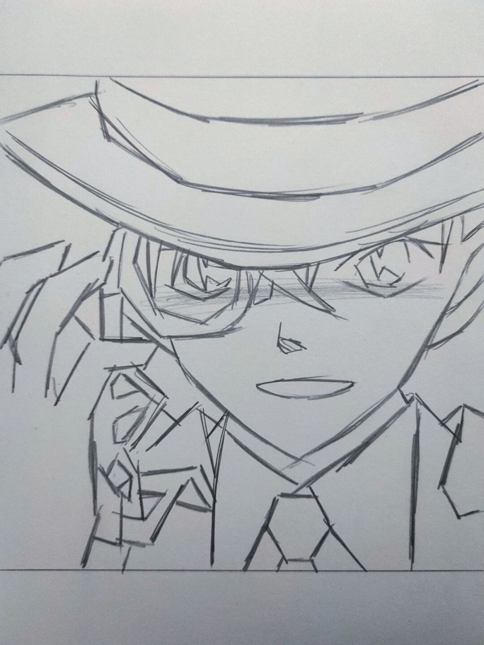 画一个基德 [偷笑]#名侦探柯南