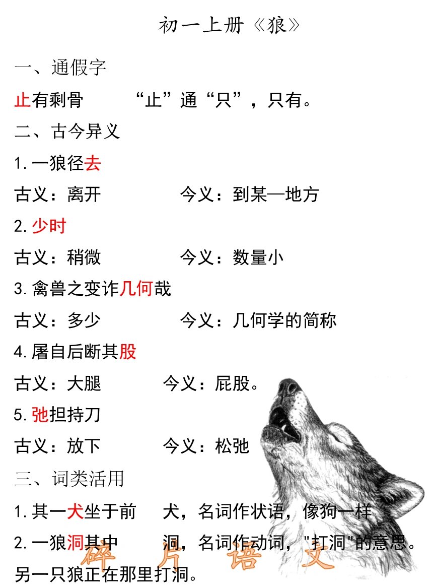 狼讽喻了什么