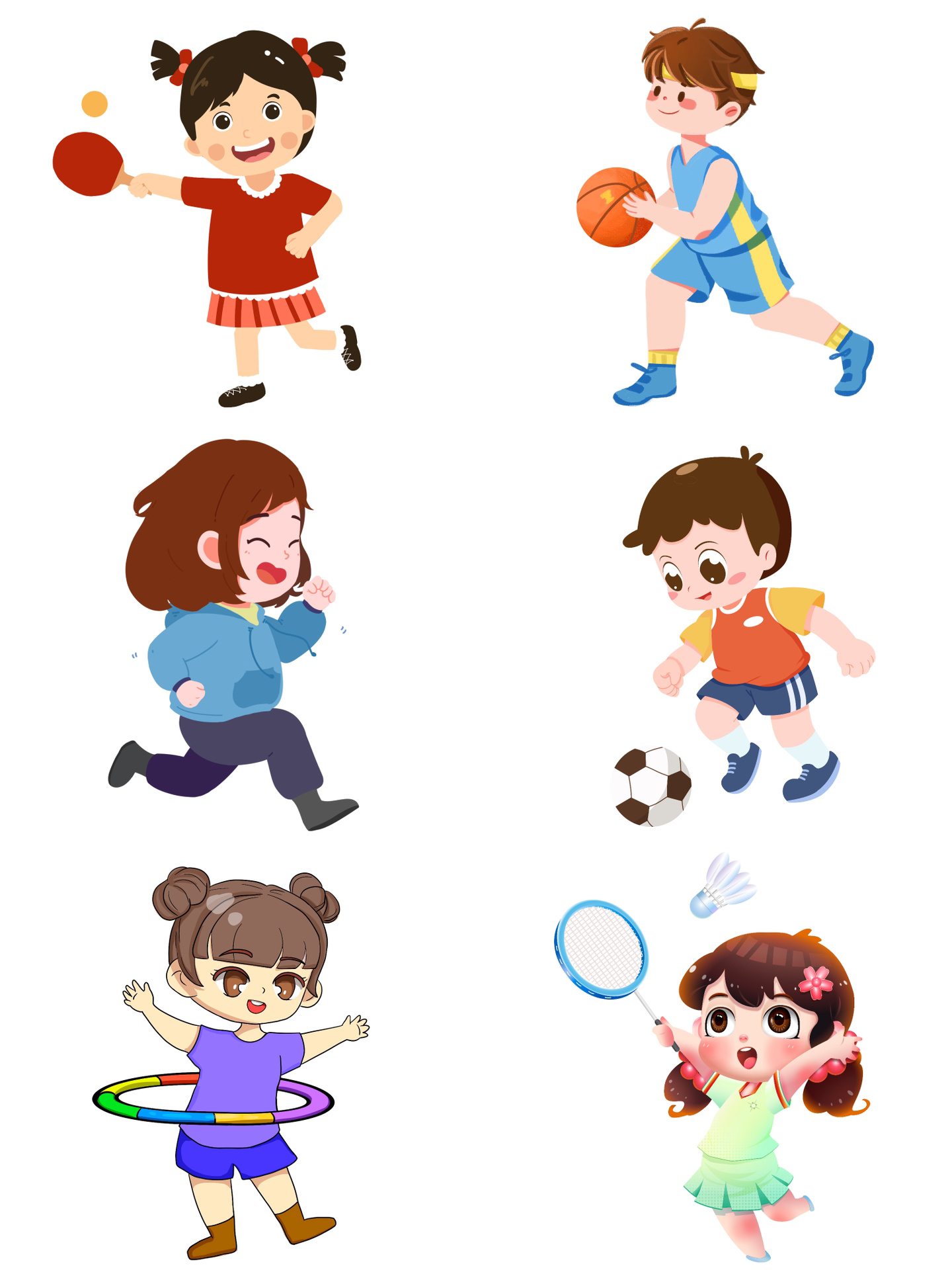 运动卡通人物🔥免抠素材