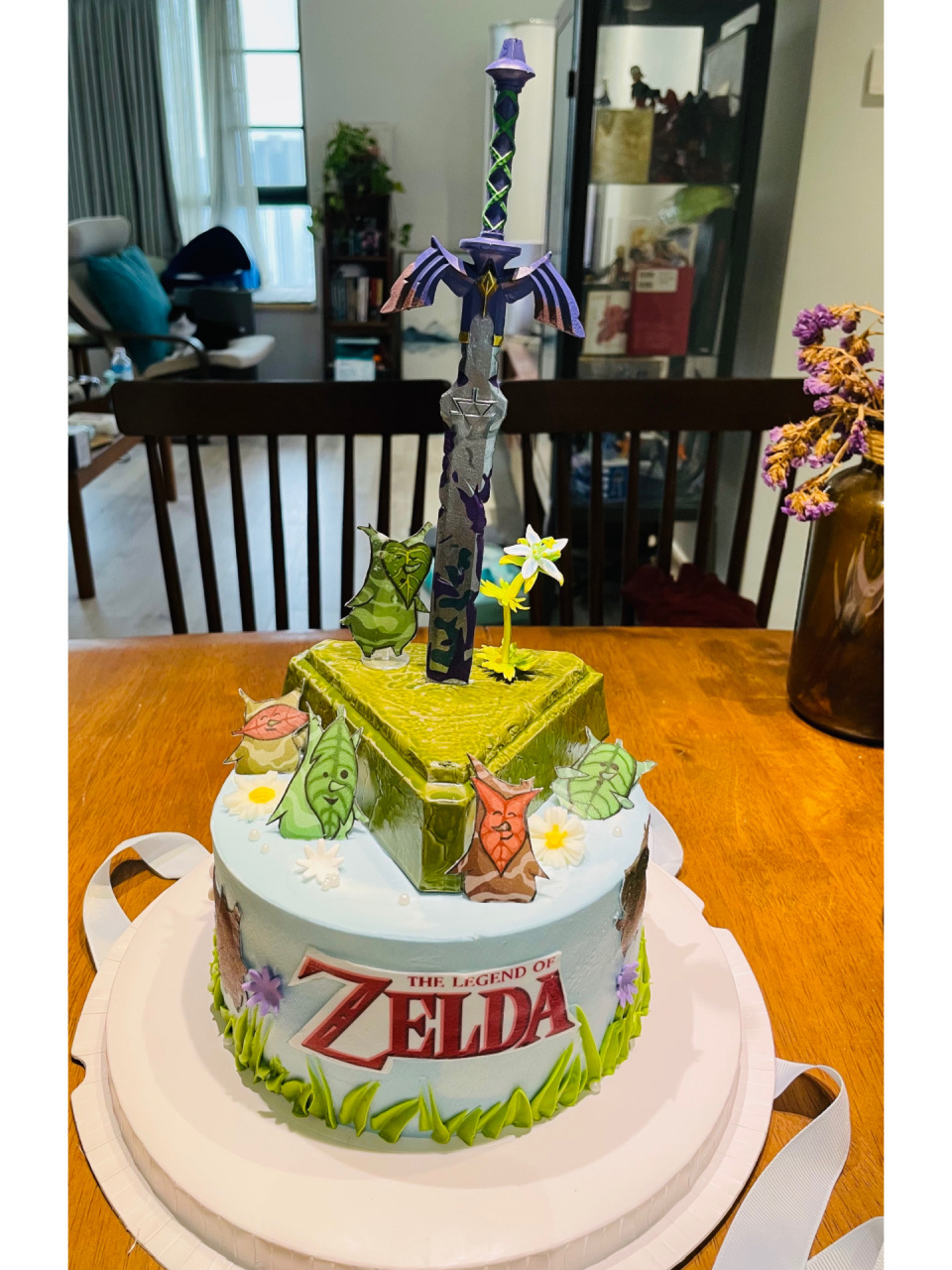 塞尔达传说蛋糕 大师剑 在pitta家订的塞尔达传说生日蛋糕,大师剑是买