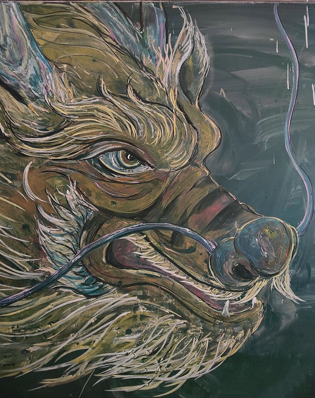 开学黑板报    黑板报_之_龙 本人字太丑,各路大神请自行配字 材料:色