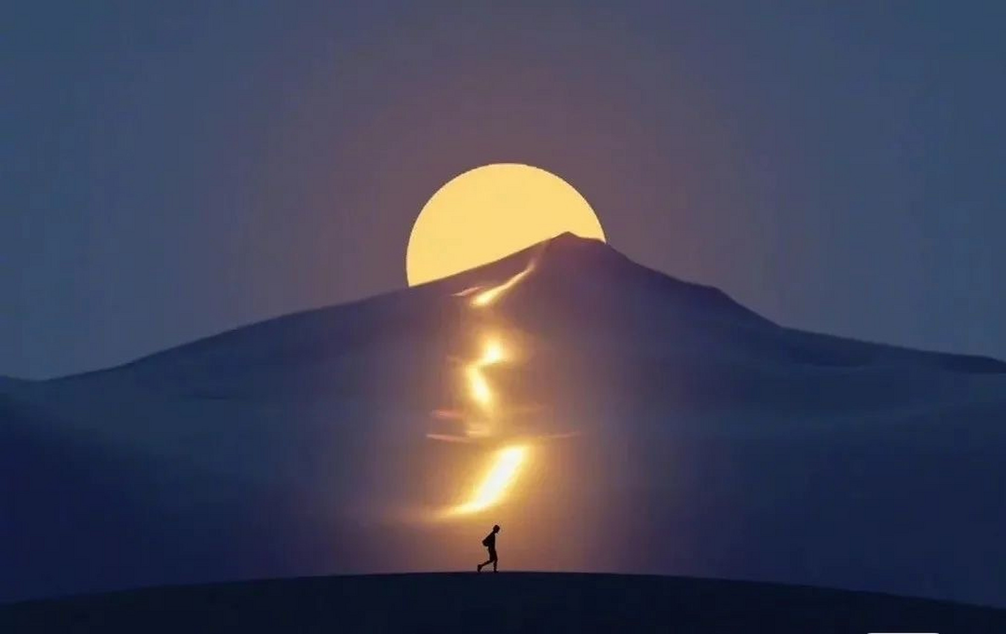 师大颜究所# 夜色难免黑凉,前行必有曙光.  (图片源自100工作室)