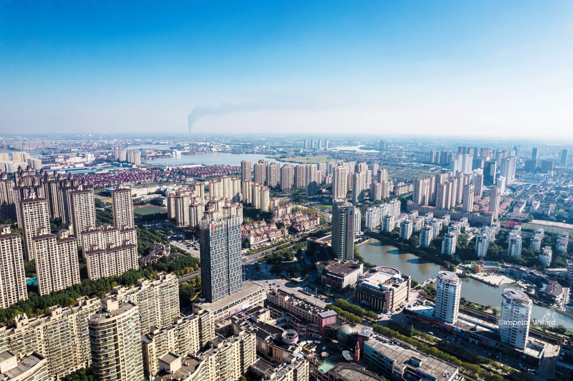 苏州盛泽镇航拍 盛泽镇位列2023全国千强镇第六,苏州第四,不过排在前