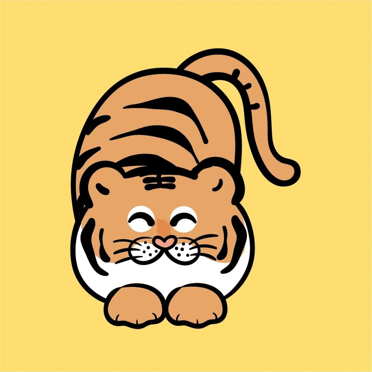 大王是老虎ip表情包卡通插画可爱头像分享 谢谢喜欢 ip大王是老虎