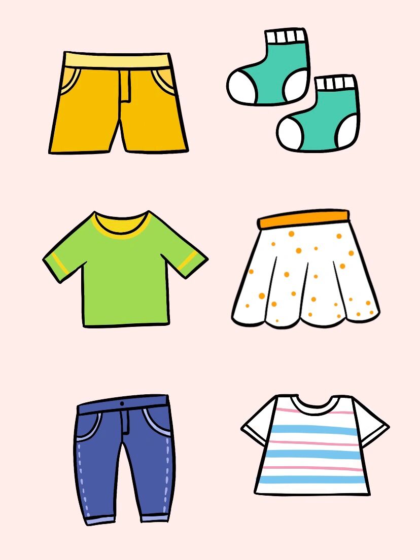 简笔画 衣物