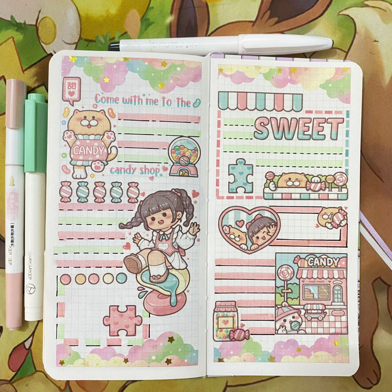 小麻薯 糖果小屋‖weeks手帐排版‖日常记录 96手帐本:小麻薯weeks